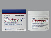 Clindacin P: Esto es un Muestra Medicado imprimido con nada en la parte delantera, nada en la parte posterior, y es fabricado por None.