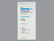 Synalar: This is a Cream imprinted with nothing on the front, nothing on the back.