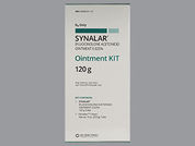 Synalar: This is a Combination Package Ointment And Cream imprinted with nothing on the front, nothing on the back.