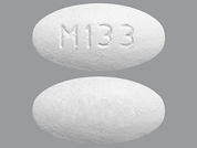 Thrivite Rx: This is a Tablet imprinted with M133 on the front, nothing on the back.