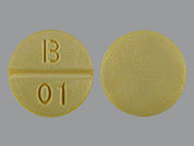 Folic Acid: This is a Tablet imprinted with B  01 on the front, nothing on the back.