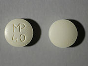 Spironolactone W/Hctz: This is a Tablet imprinted with MP  40 on the front, nothing on the back.