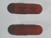 Trimethobenzamide Hcl: This is a Capsule imprinted with MUTUAL  401 on the front, MUTUAL  401 on the back.