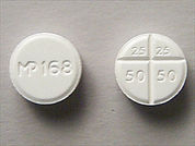 Trazodone Hcl: This is a Tablet imprinted with MP 168 on the front, 25 25  50 50 on the back.