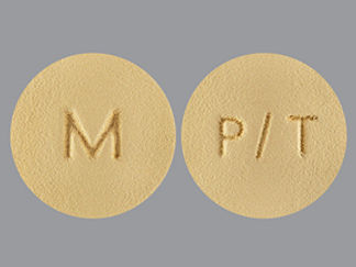 This is a Tablet imprinted with P/T on the front, M on the back.