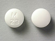 Diltiazem Hcl: This is a Tablet imprinted with M  23 on the front, nothing on the back.