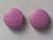 Amitriptyline-Perphenazine: This is a Tablet imprinted with MYLAN on the front, 73 on the back.