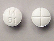 Captopril/Hydrochlorothiazide: This is a Tablet imprinted with M  81 on the front, nothing on the back.