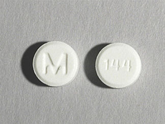 This is a Tablet imprinted with M on the front, 144 on the back.