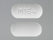 Voriconazole: This is a Tablet imprinted with M164 on the front, nothing on the back.
