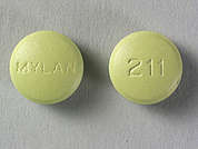 Chlordiazepoxide-Amitriptyline: This is a green round Tablet imprinted with MYLAN on the front, 211 on the back, and is manufactured by MYLAN.