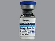 Cosyntropin: This is a Vial imprinted with nothing on the front, nothing on the back.