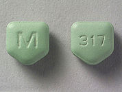 Cimetidine: Esto es un Tableta imprimido con M en la parte delantera, 317 en la parte posterior, y es fabricado por None.