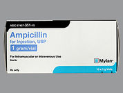 Ampicillin Sodium: This is a Vial imprinted with nothing on the front, nothing on the back.