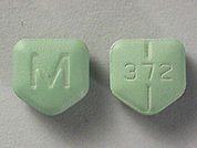Cimetidine: Esto es un Tableta imprimido con M en la parte delantera, 372 en la parte posterior, y es fabricado por None.