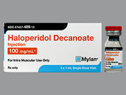 Haloperidol Decanoate: This is a Vial imprinted with nothing on the front, nothing on the back.