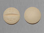 Metoprolol-Hydrochlorothiazide: This is a Tablet imprinted with M  424 on the front, nothing on the back.