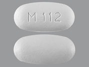 Cimduo: This is a Tablet imprinted with M112 on the front, nothing on the back.