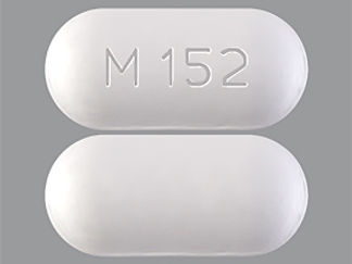 This is a Tablet imprinted with M 152 on the front, nothing on the back.