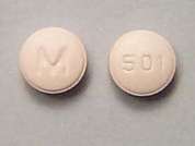 Bisoprolol-Hydrochlorothiazide: This is a Tablet imprinted with M on the front, 501 on the back.