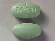 Cimetidine: Esto es un Tableta verde oval imprimido con M-541 en la parte delantera, nada en la parte posterior, y es fabricado por MYLAN.