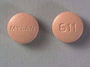 Methyldopa: This is a Tablet imprinted with MYLAN on the front, 611 on the back.