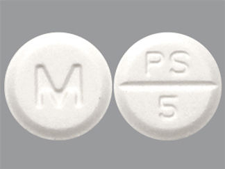 This is a Tablet imprinted with M on the front, PS  5 on the back.