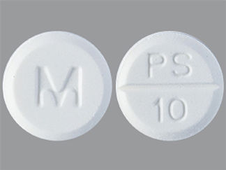 This is a Tablet imprinted with M on the front, PS  10 on the back.