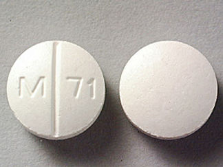 This is a Tablet imprinted with M  71 on the front, nothing on the back.