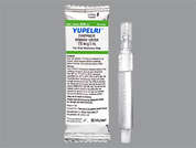 Yupelri: Esto es un Vial Nebulizador incoloro imprimido con nada en la parte delantera, nada en la parte posterior, y es fabricado por MYLAN SP-VIATRI.