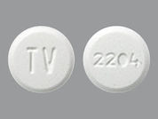 Metoclopramide Hcl: Esto es un Tableta imprimido con TV en la parte delantera, 2204 en la parte posterior, y es fabricado por None.