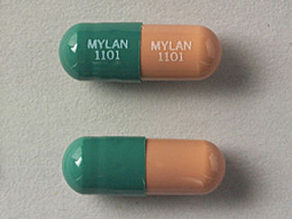 Esto es un Cápsula imprimido con MYLAN  1101 en la parte delantera, MYLAN  1101 en la parte posterior, y es fabricado por None.