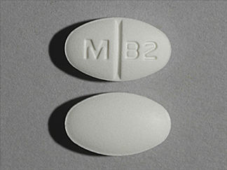 This is a Tablet imprinted with M B2 on the front, nothing on the back.