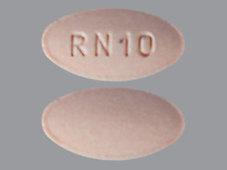 This is a Tablet imprinted with RN10 on the front, nothing on the back.