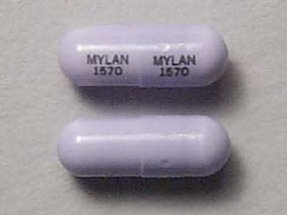 This is a Capsule imprinted with MYLAN  1570 on the front, MYLAN  1570 on the back.