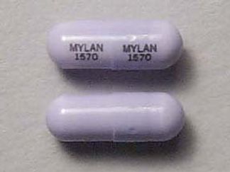 Esto es un Cápsula imprimido con MYLAN  1570 en la parte delantera, MYLAN  1570 en la parte posterior, y es fabricado por None.