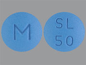 Sildenafil Citrate: Esto es un Tableta imprimido con M en la parte delantera, SL  50 en la parte posterior, y es fabricado por None.