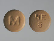 Nisoldipine: This is a Tablet Er 24 Hr imprinted with M on the front, NE  8 on the back.