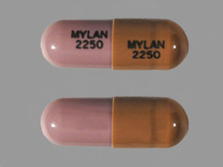 Esto es un Cápsula imprimido con MYLAN  2250 en la parte delantera, MYLAN  2250 en la parte posterior, y es fabricado por None.