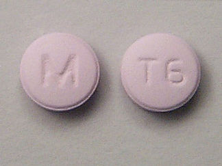 This is a Tablet imprinted with M on the front, T6 on the back.