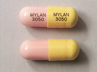 This is a Capsule imprinted with MYLAN  3050 on the front, MYLAN  3050 on the back.