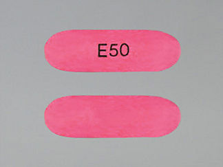 This is a Capsule imprinted with E50 on the front, nothing on the back.