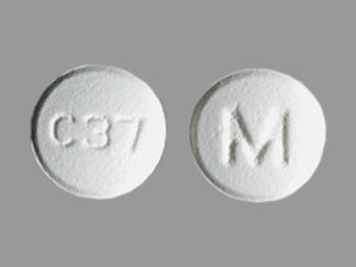 This is a Tablet imprinted with M on the front, C37 on the back.