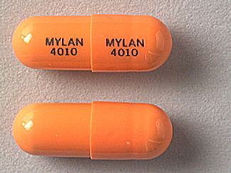 This is a Capsule imprinted with MYLAN  4010 on the front, MYLAN  4010 on the back.