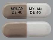 Dexmethylphenidate Hcl Er: This is a Capsule Er Biphasic 50-50 imprinted with MYLAN  DE 40 on the front, MYLAN  DE 40 on the back.