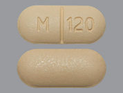Abacavir: This is a Tablet imprinted with M 120 on the front, nothing on the back.
