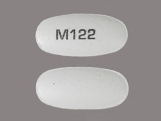 This is a Tablet imprinted with M122 on the front, nothing on the back.