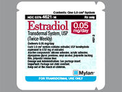 Estradiol: This is a Patch Transdermal Semiweekly imprinted with Estradiol  0.05 mg/day on the front, nothing on the back.