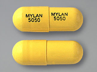 This is a Capsule imprinted with MYLAN  5050 on the front, MYLAN  5050 on the back.