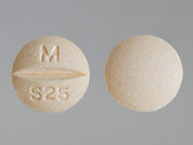 Sotalol Af: This is a Tablet imprinted with M  S25 on the front, nothing on the back.